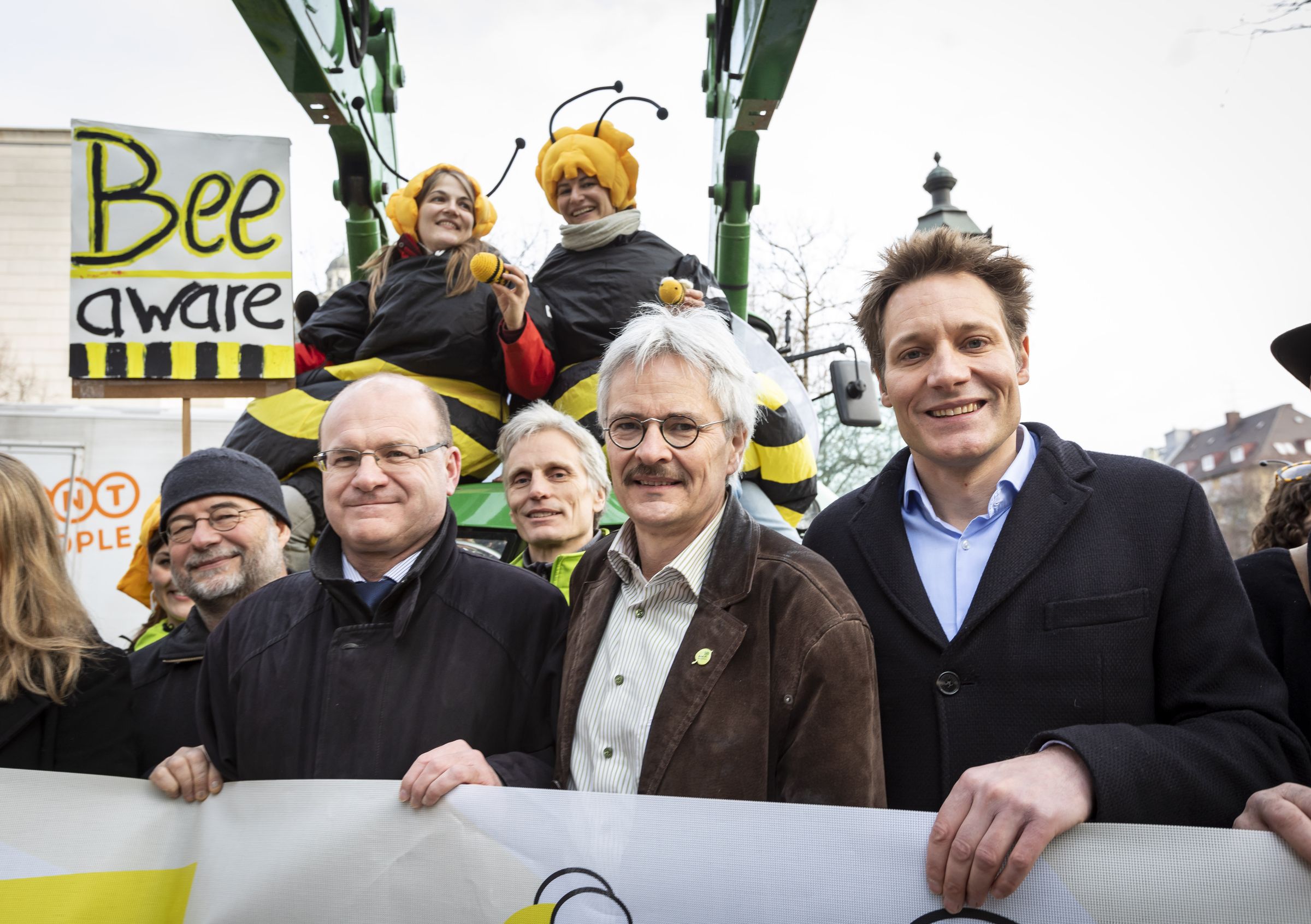 LBV-Vorsitzender Norbert Schäffer, BN-Vorsitzender Richard Mergner und Grünen-Fraktionsvorsitzender Ludwig Hartmann.