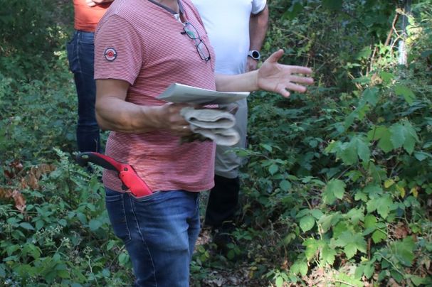 Waldspaziergang in Kornburg: Referent Hans Anschütz